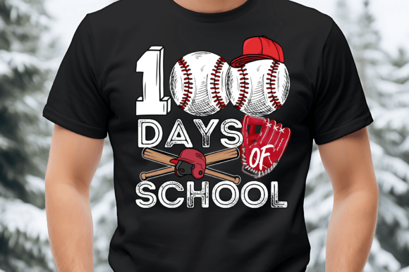 100 Days of School Baseball Graphics