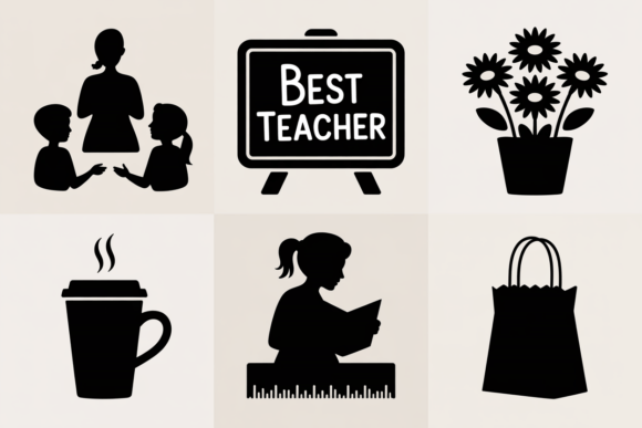 Best Teacher Icons Set SVG: Graphics for Crafts