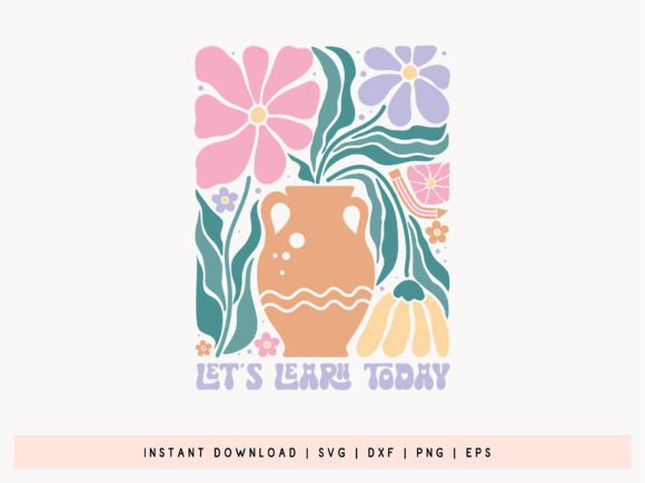 Cute Teacher Boho Floral SVG File for Crafts and Graphics