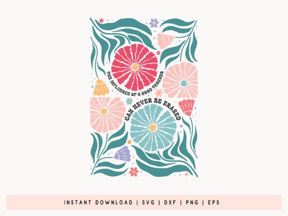 Cute Teacher Boho Floral SVG Vector for Crafts and Graphics