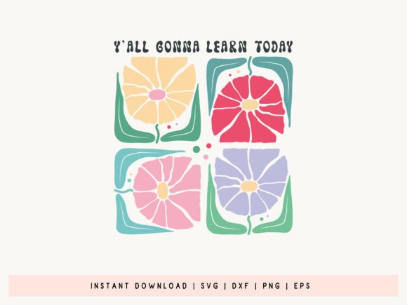 Funny Teacher Boho Floral SVG Design