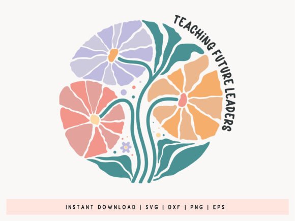 Future Teacher Boho Flower SVG: Graphics for Crafts and Creative Projects