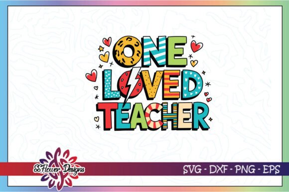 One Loved Teacher Pink Leopard SVG: Graphics and Crafts