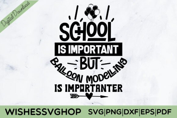 School Balloon Modelling SVG PNG