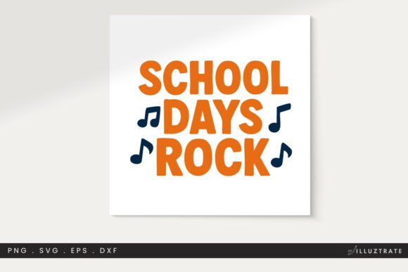 School Days Rock SVG Cut File