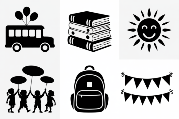 School Icons Bundle SVG: Graphics for Crafts