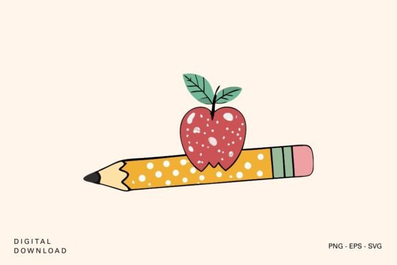 School Pencil Apple SVG Review