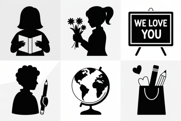 School Teacher Appreciation Icons SVG