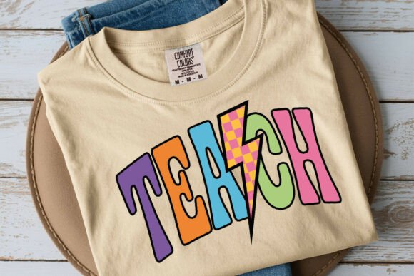 Teach Lightning Pencil Checkered Design Graphics and Crafts
