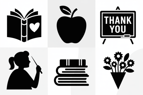 Teacher Icons Bundle SVG: Graphics and Crafts