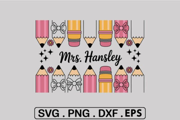 Teacher Pencil Border SVG: Graphics for Crafts and Content