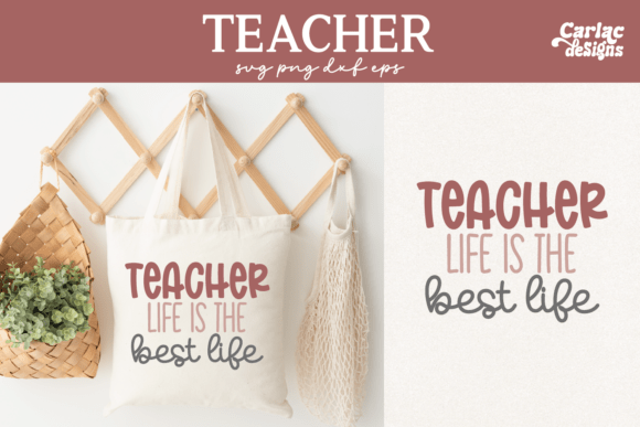 Teacher Tote Bag SVG for Crafts and Graphics